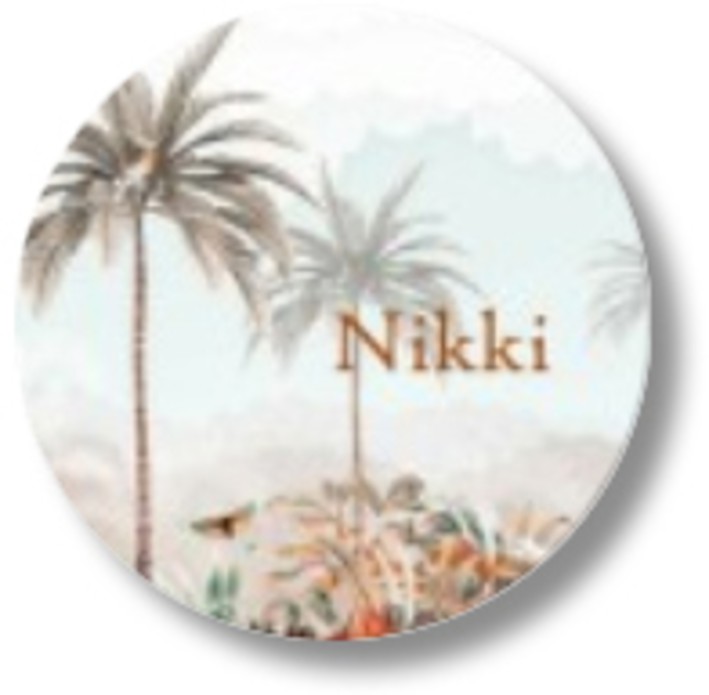 Sluitsticker jungle pastel