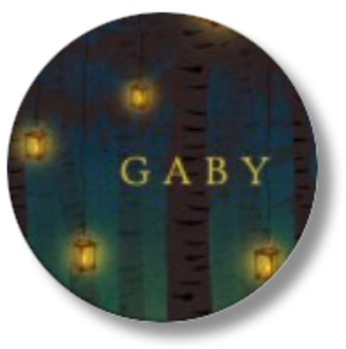 Sluitsticker bos met lantaarntjes