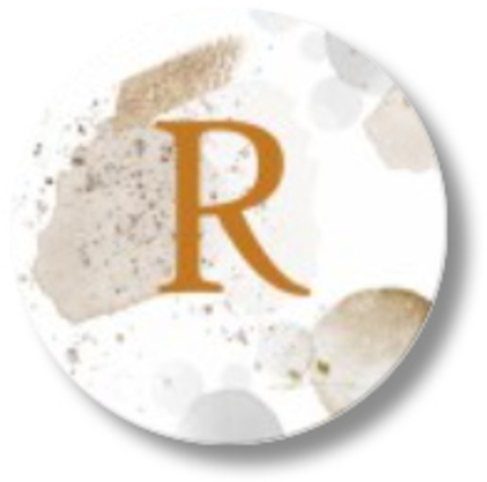 Sluitsticker watercolour met foliedruk