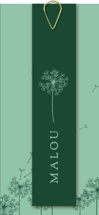 Label kaart groen botanisch patroon