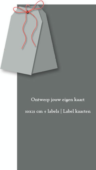 Ontwerp zelf jouw kaart | 10x21 cm + labels | Label kaarten