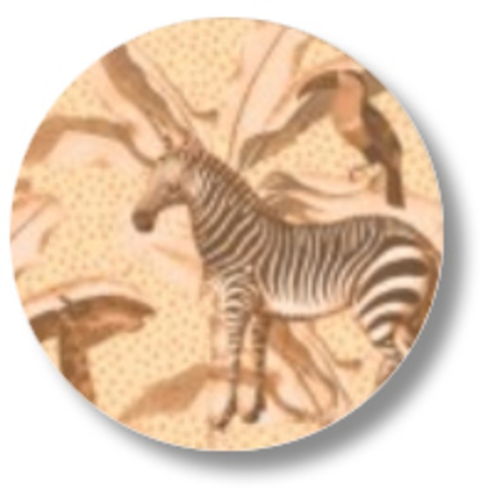 Sluitsticker roze bruin jungle