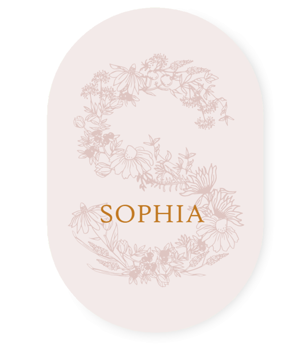 Geboortekaartje met botanisch monogram in bijzondere vorm. We hebben diverse letters van het alfabet, dus ook eentje met jouw gewenste letter. Vraag eens een gratis proefkaartje aan als je de kaart in het echt wil zien.