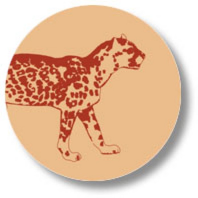 Sluitsticker oudroze panter