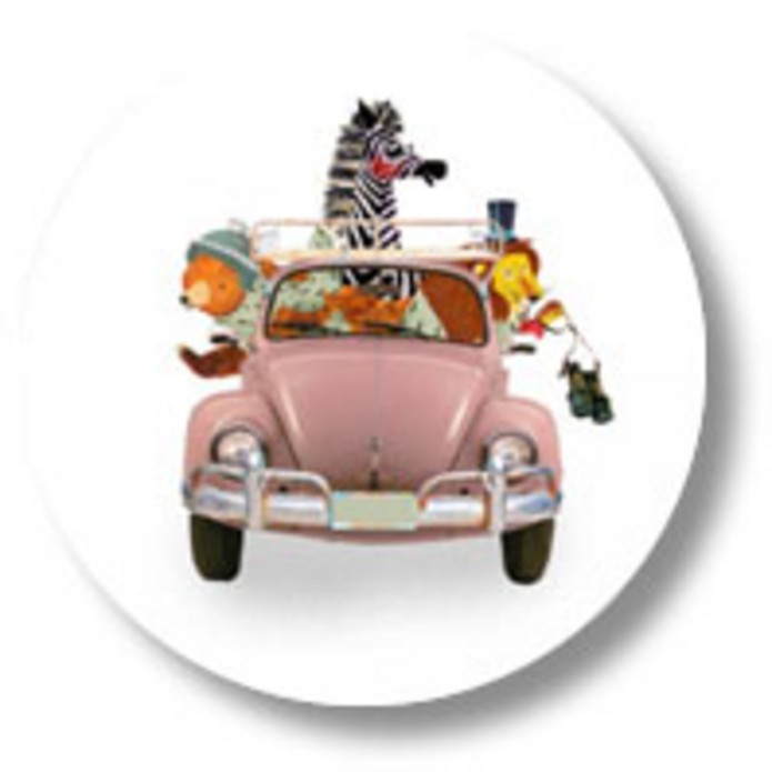 Sluitsticker volkswagen roze