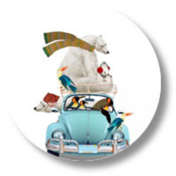 Sluitsticker volkswagen met ijsbeer