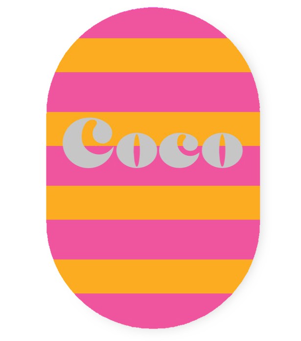 Ovaal geboortekaartje color splash