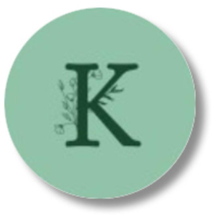 Sluitsticker initialen botanisch groen