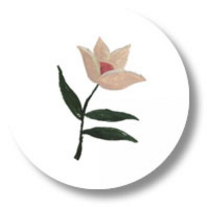Sluitsticker geschilderd bloemetje
