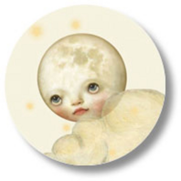 Sluitsticker maantje en wolk