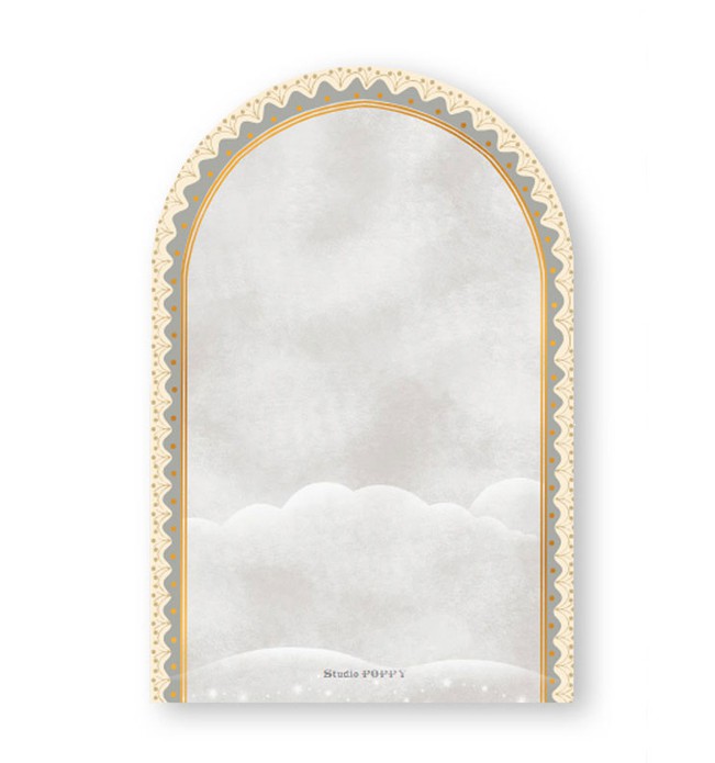 Een heel bijzonder geboortekaartje met illustratief kader. De walvis in een dromerige wereld met een lucht kasteel op zijn rug. Sterretjes die je in goudfolie kunt laten drukken. Een droom van een geboortekaartje voor als je op zoek bent naar een illustra