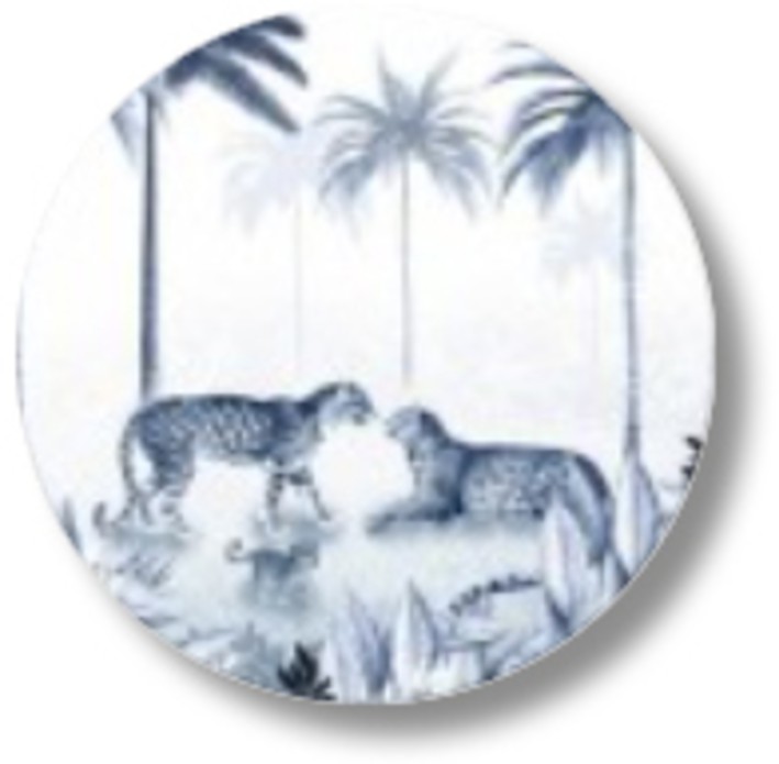 Sluitsticker jungle panter blauw