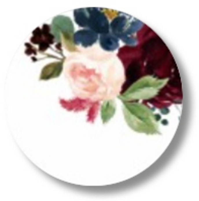 Sluitsticker watercolour bloemen