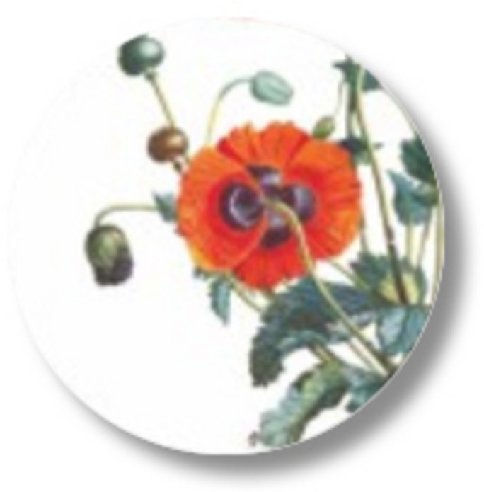 Sluitsticker vintage boeket