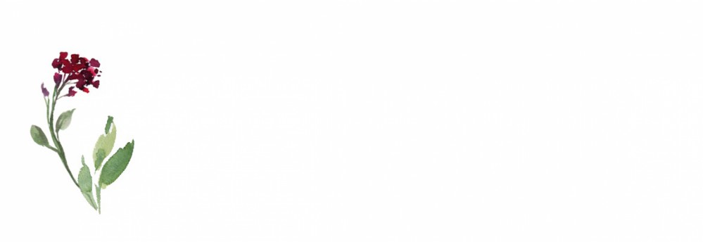 Adresetiket aquarel bloem