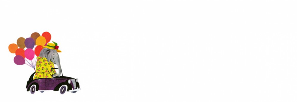 Adresetiket olifantje in auto