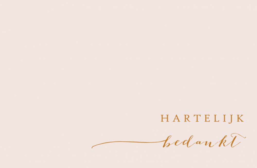 Klassieke bedankkaart trouwerij