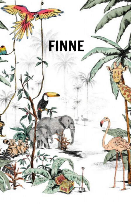 Geboortekaartje 'Jungle Tonal' van Annet Weelink Design.