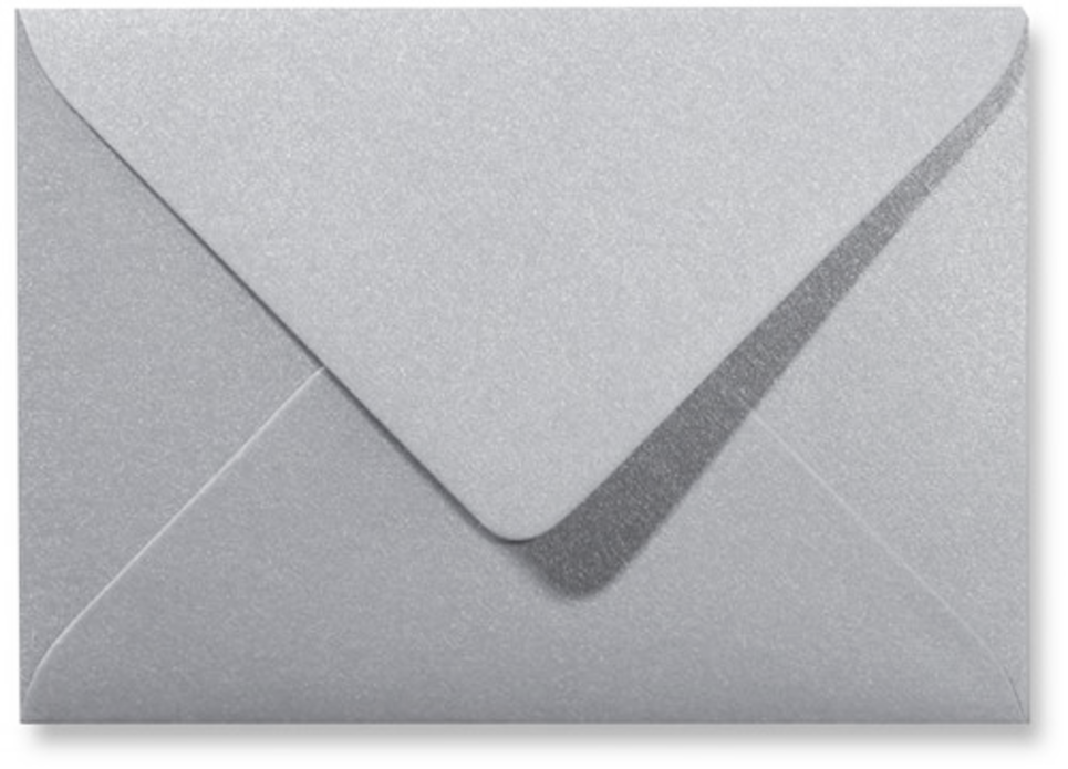 Zilver metallic 11x15,5