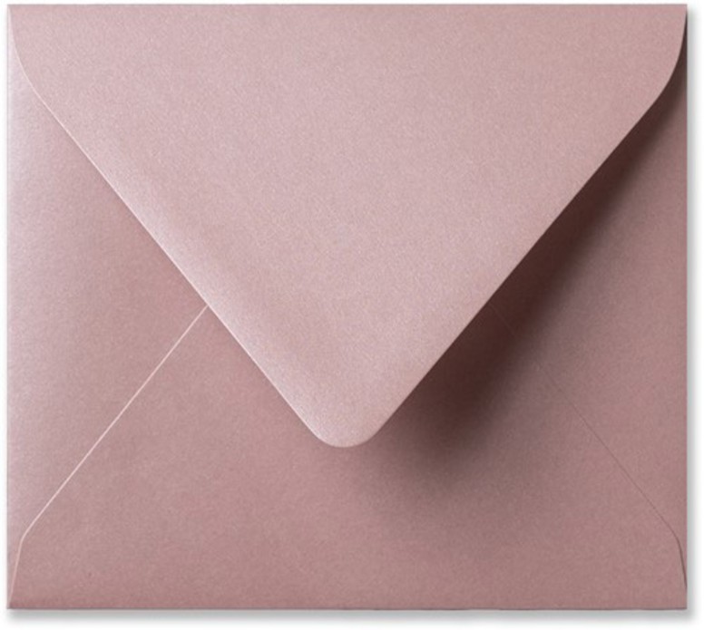 Metallic oud roze 14x14