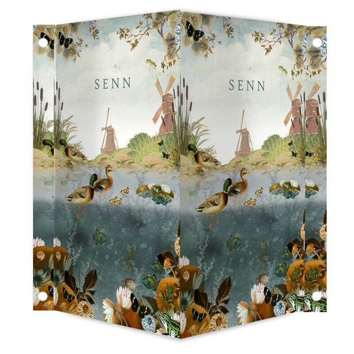 Geboortebord Hollands slootje met eenden