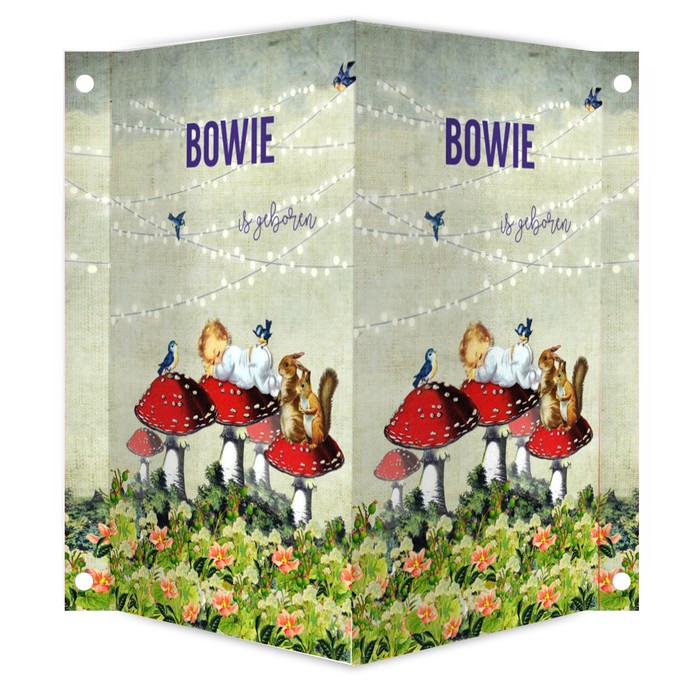 Geboortebord paddestoelen