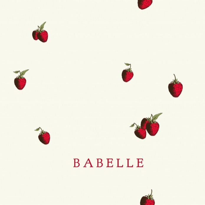 Geboortekaartje vintage aardbei