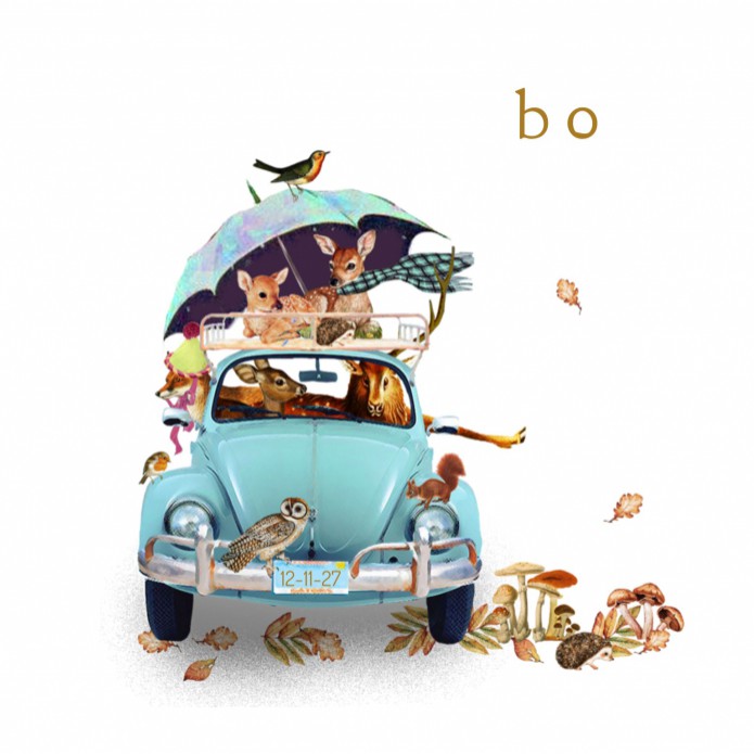 Geboortekaartje avontuur volkswagen herfst