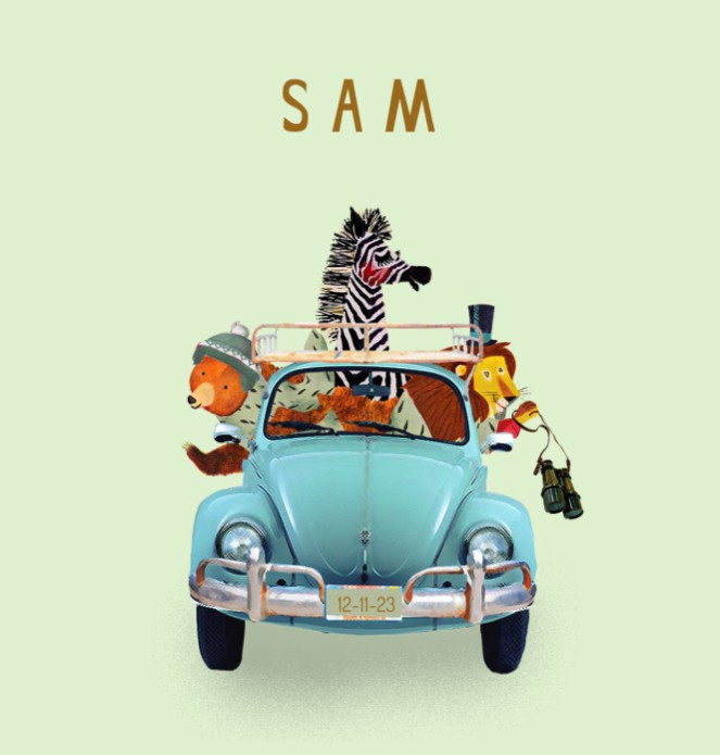 Geboortekaartje avontuur volkswagen