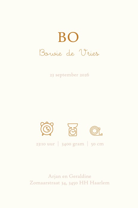 Een heel stijlvol geboortekaartje met babybed en hemeltje. Heel lief geboortekaartje waar je met de beeldbank zelf ook nog huisdieren aan toe kunt voegen zoals een kat. Een lief babybedje of babywiegje is een toepasselijk maar ook herkenbaar beeld voor ee