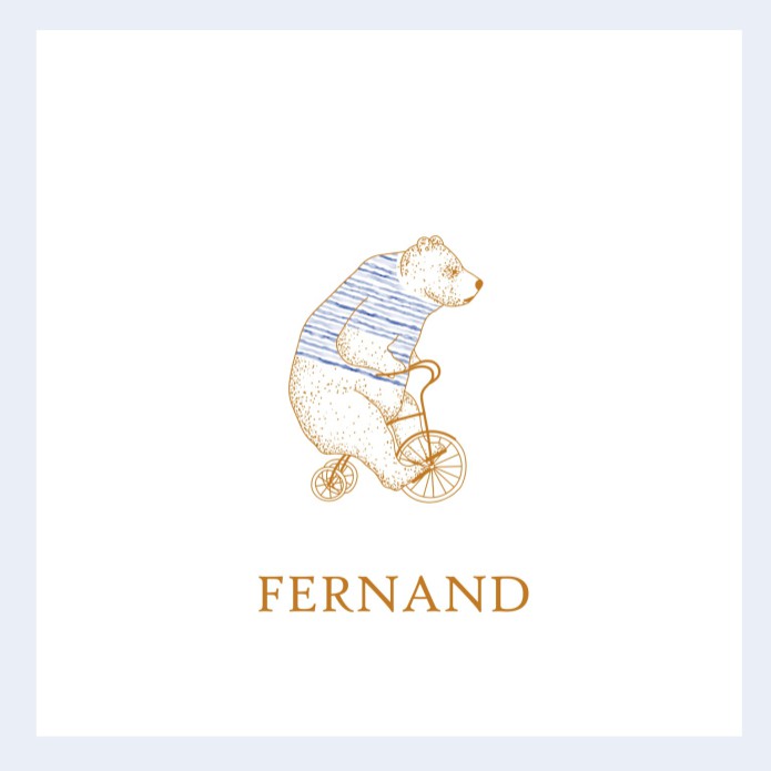 Geboortekaartje beer met Bretons truitje in folie