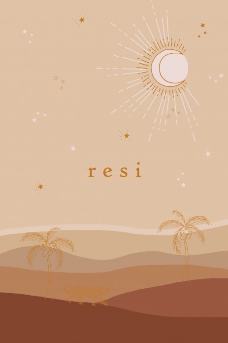 Geboortekaartje zonnige bergen