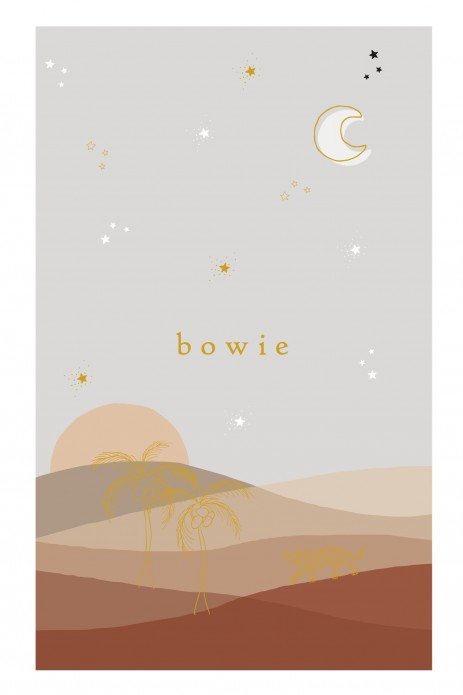 Geboortekaartje bergen met palmen