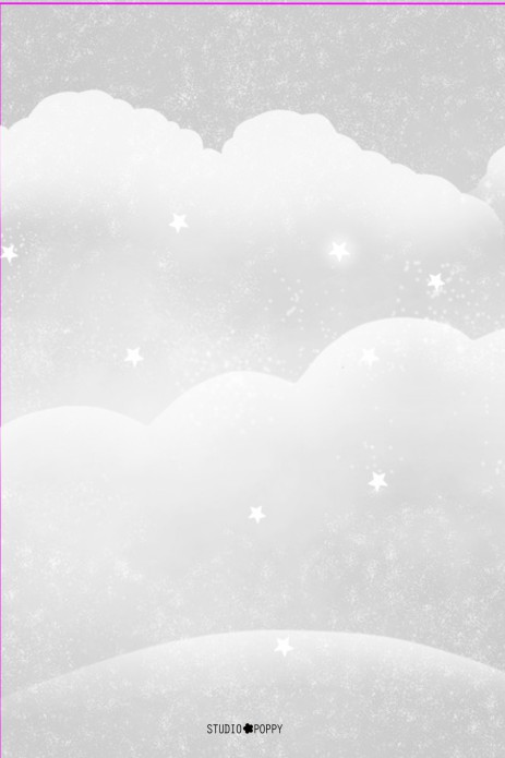 Geboortekaartje bijzondere vorm met gestanste wolk