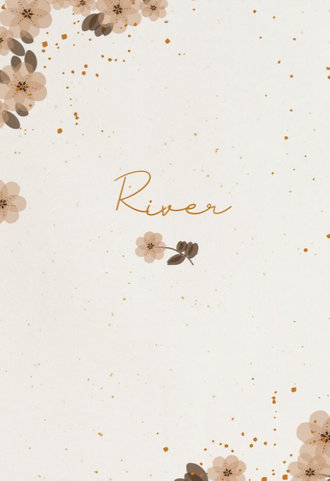 Geboortekaartje folie met bloemen op recycled papier look