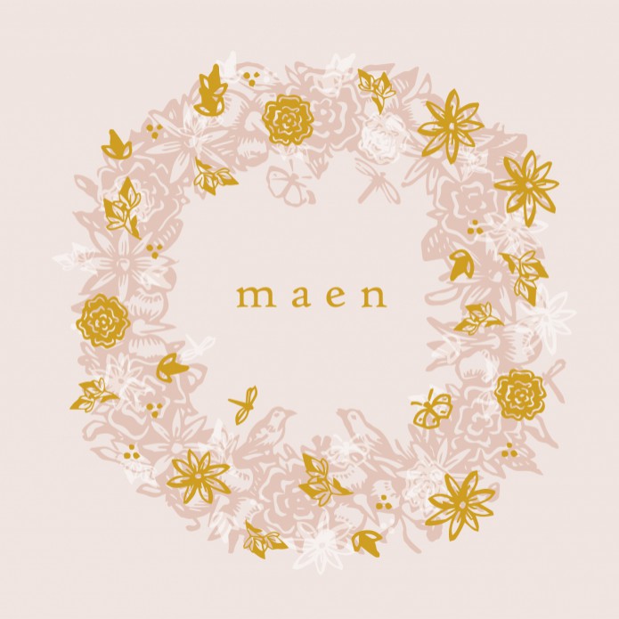 Geboortekaartje bloemenkrans