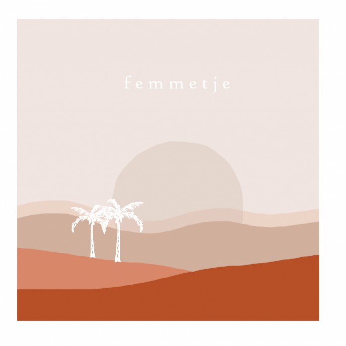 Geboortekaartje bohemian bergen aarde tinten