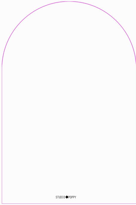 Geboortekaartje boogvorm met foto en folie