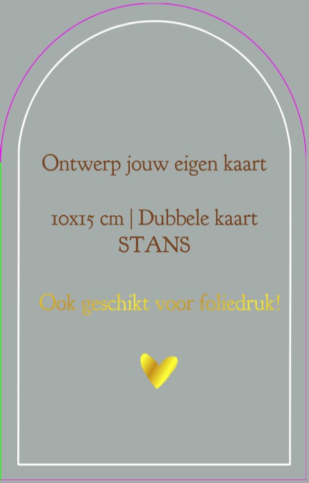Ontwerp zelf jouw STANS kaart | 15x10 cm | Dubbele kaart