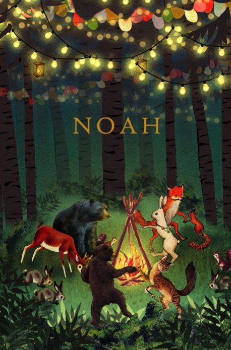 Geboortekaartje festival met ronde hoeken