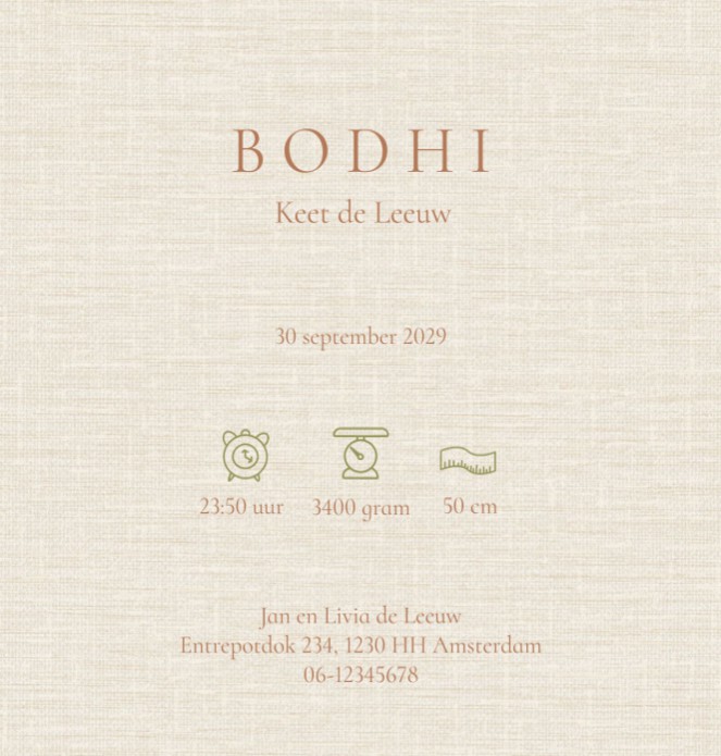 Lief geboortekaartje met hertje en konijn. Met de hand geschilderde bosdieren en lieve bloemetjes. Een lief geboortekaartje voor jullie baby waar je zelf de teksten en kleuren kunt bepalen. Kijk eens naar de mogelijkheden voor jouw eigen unieke ontwerp en