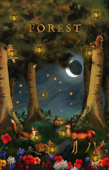 Geboortekaartje forest wonder