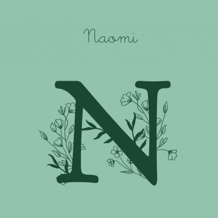 Geboortekaartje stijlvol lijntekening groen