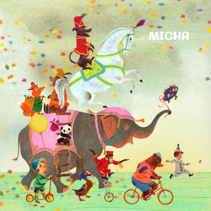 Geboortekaartje circus parade