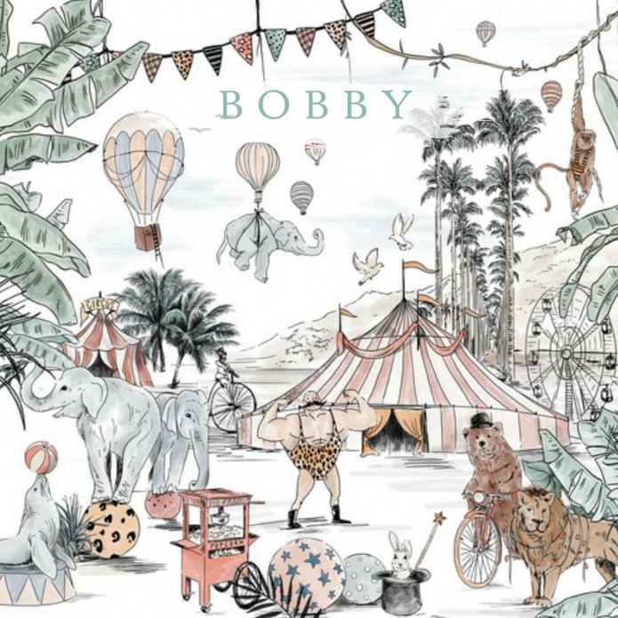 Geboortekaartje 'Cirque du Fantasy' van Annet Weelink Design