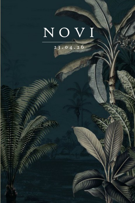 Geboortekaartje 'Dreamy Jungle' van Annet Weelink Design.