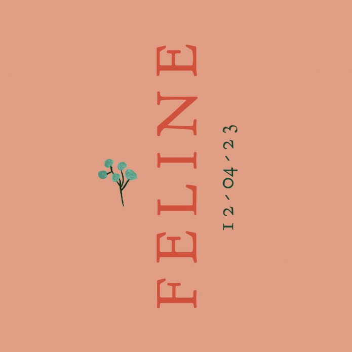 Drieluik met initialen roze