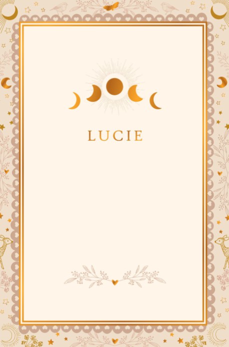 Geboortekaartje fases van de maan lief