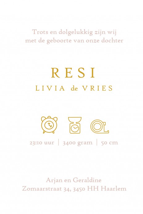 Geboortekaartje met foliedruk is héél stijlvol en chique. Het maakt jouw kaartje extra bijzonder voor jullie kindje. Er zijn verschillende soorten foliedruk om tussen te kiezen. Ga zelf aan de slag met jouw lievelings lettertype en maak het jullie unieke 