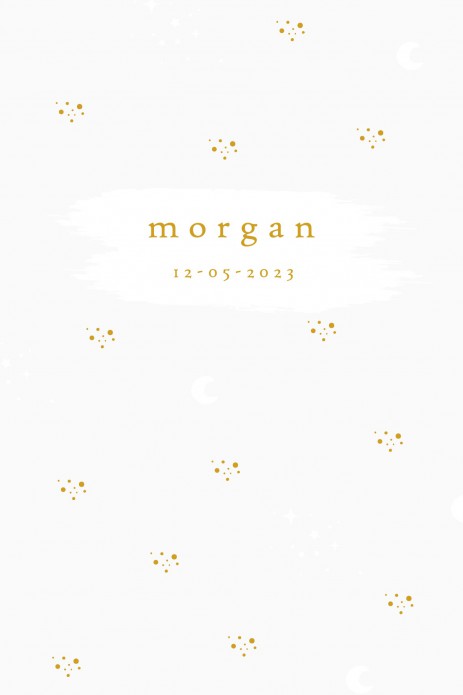 Geboortekaartje foliedruk schattig bloemenpatroontje